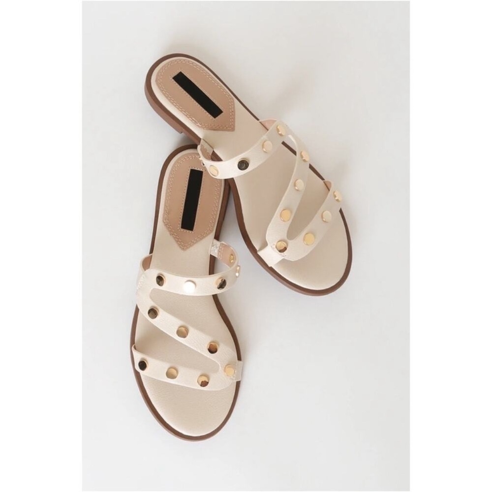 Kensie Sandal Gold Cream Slide Malania 7.5 - Picture 2 of 13